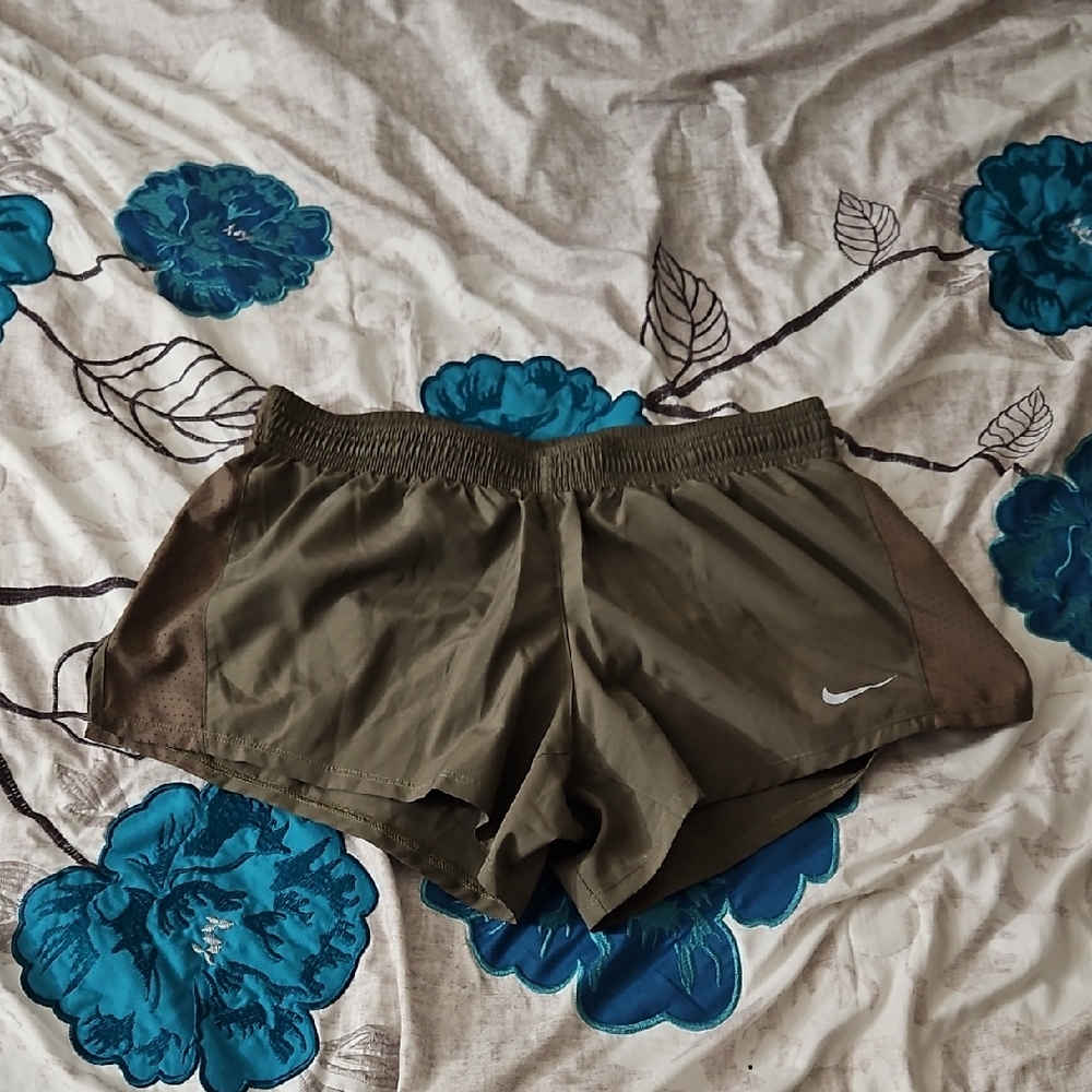 Nike Women's Olive Green Running Shorts